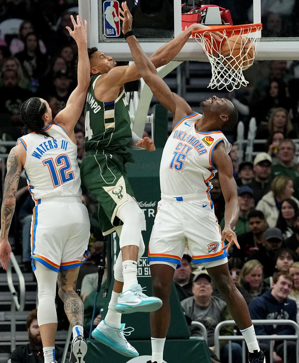 Bucks forward Giannis Antetokounmpo was not a finalist for  the NBA MVP award for the first time since thee 2020-21 season and finished fourth in voting with 196 points.