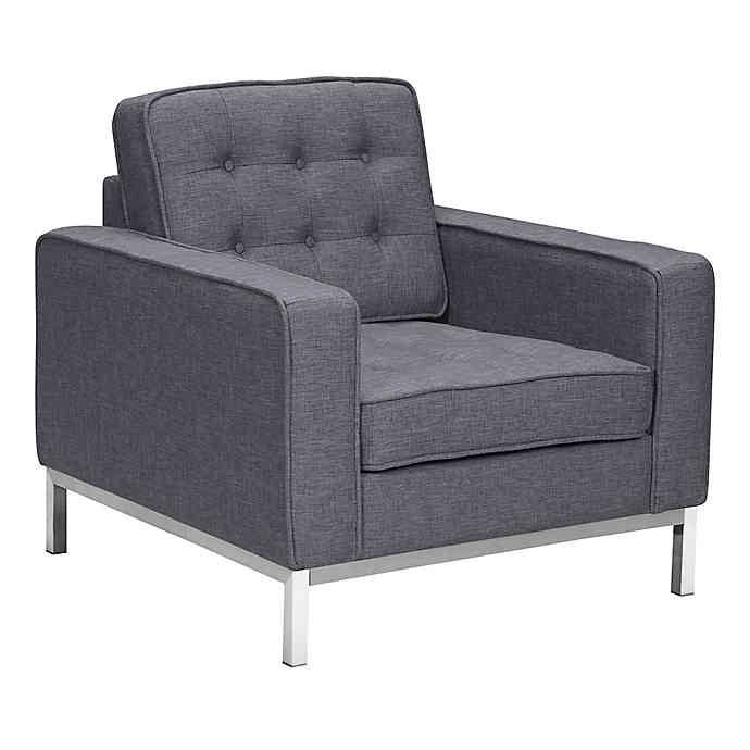 Armen Living Chandler Chair in Dark Grey (Credit: Bed Bath and Beyond)