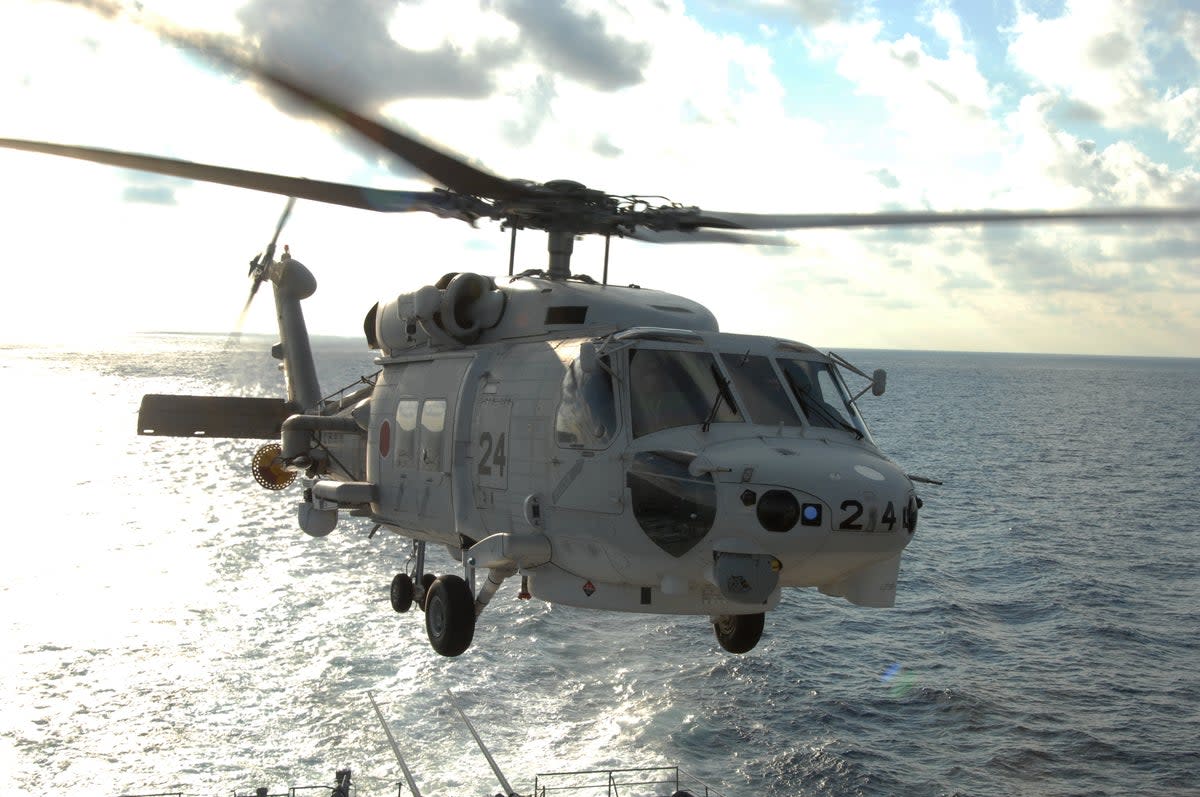 An undated file photo shows a SH-60K Japan  Maritime Self-Defense Force helicopter (EPA)