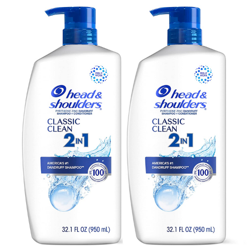 Head & Shoulders 2-in1 anti-dandruff shampoo against white background