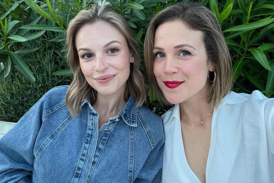 <p>Erin Krakow/Instagram</p> Kayla Wallace and Erin Krakow.