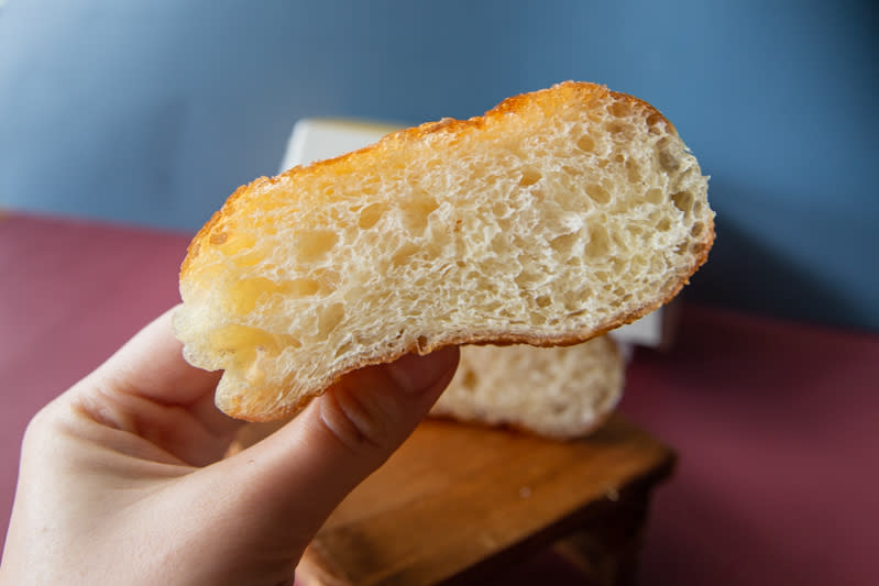 Cross-section of bomboloni from Fat Kid Bakery