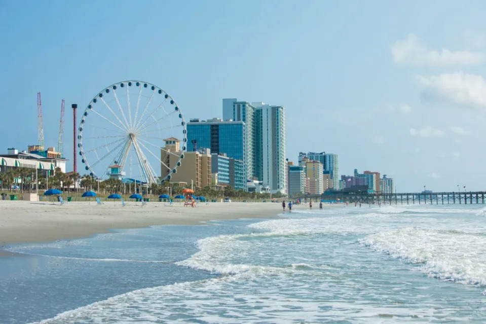 Myrtle Beach, South Carolina (above), along with Wilmington, North Carolina, were found to be the most moved-to region in the US this year. Wollwerth Imagery – stock.adobe.com