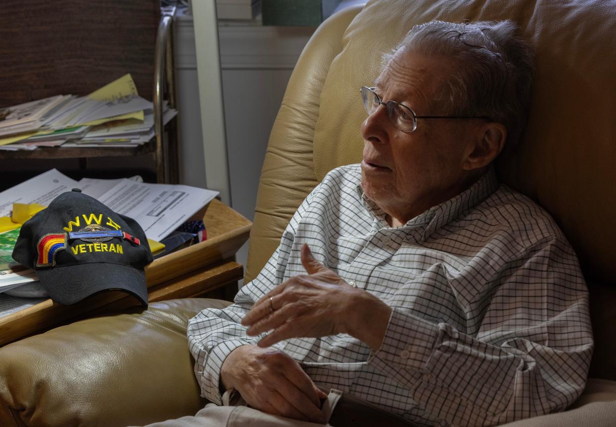 Allan Ostar, a 99-year-old World War II veteran from Tinton Falls, talks about his war experiences and helping to liberate the Dachau death camp.