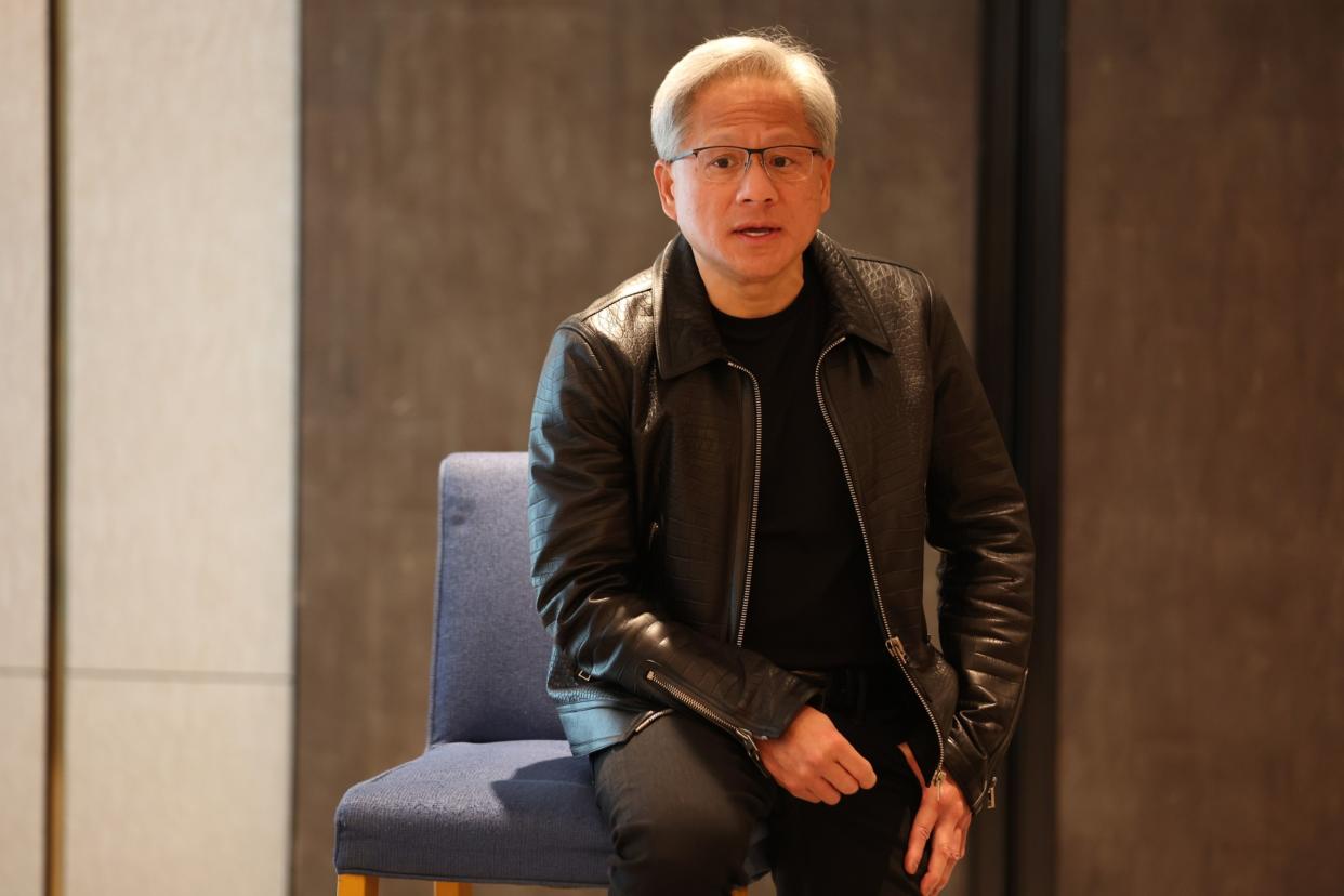 Jensen Huang on Dec. 6. Photographer: Lionel Ng/Bloomberg