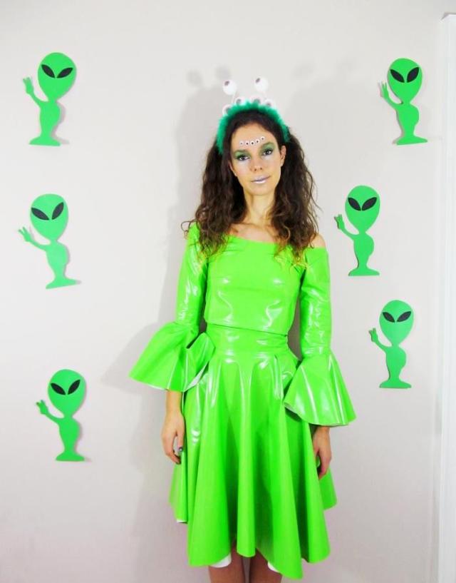 Buy Womens Space Alien Leggings Cute Funny UFO Galactic Ladies