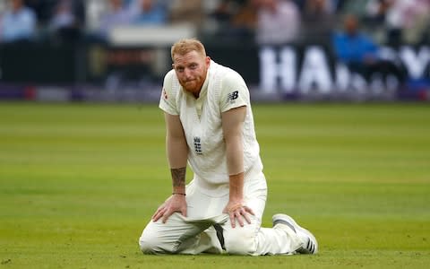 Ben Stokes reacts at Lord's - Credit: Getty images