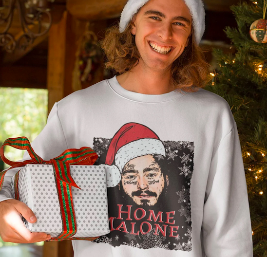 where to buy ugly christmas sweaters, Home Malone Ugly Christmas Sweater, Home Malone Sweatshirt