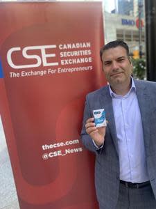 Taat CEO Setti Coscarella holding a Beyond Tobacco™ “Original” cigarette pack