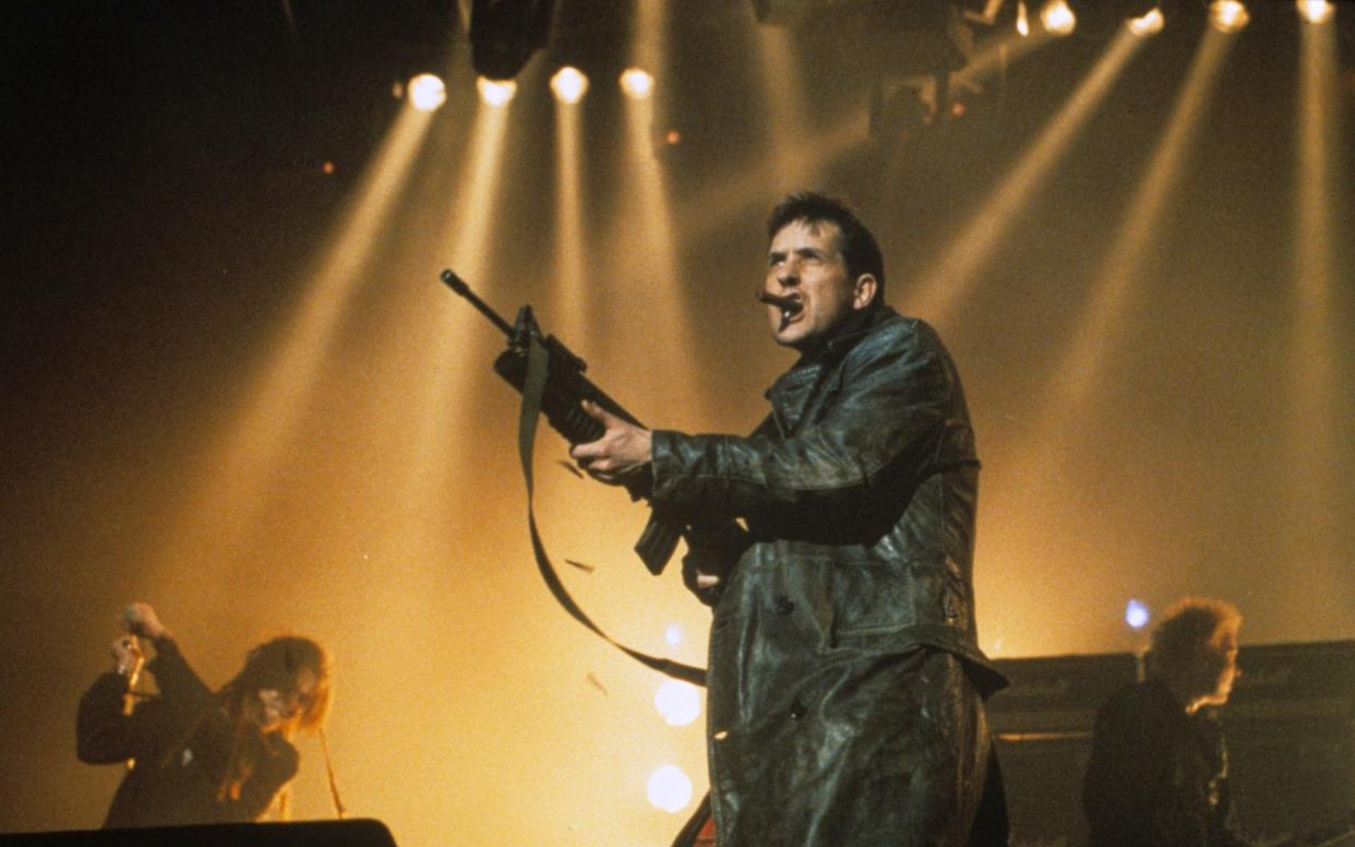 The KLF machine-gun the audience at the 1992 Brit Awards