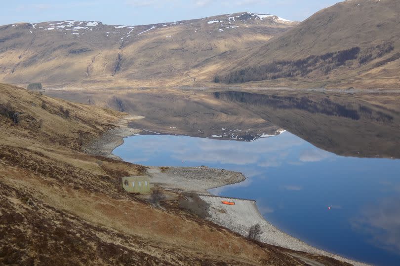 Reflections on Loch an Damph in Glen Lyon