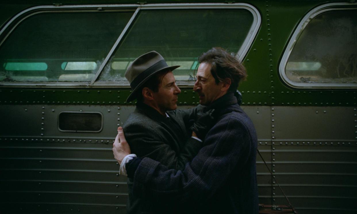 <span>Thrilling directness … Alessandro Nivola and Adrien Brody in The Brutalist.</span><span>Photograph: Courtesy: Venice Film festival</span>