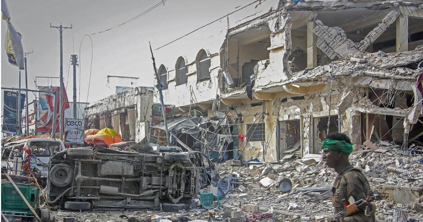 索馬利亞首都摩加迪休29日發生連續汽車炸彈攻擊。（圖／達志／美聯社）