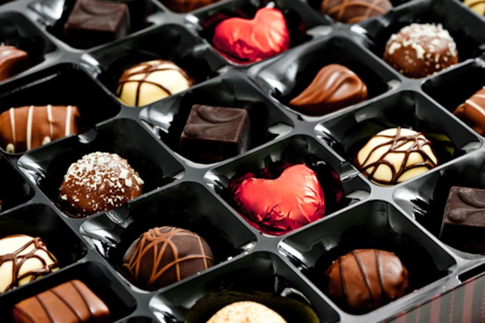 Valentine’s Day chocolates. <a href="https://www.shutterstock.com/image-photo/chocolates-box-red-love-heart-shaped-123648574?src=keC4YCiCasMhWRf-oQMMDQ-1-20" rel="nofollow noopener" target="_blank" data-ylk="slk:GillianVann/Shutterstock.com;elm:context_link;itc:0;sec:content-canvas" class="link ">GillianVann/Shutterstock.com</a>