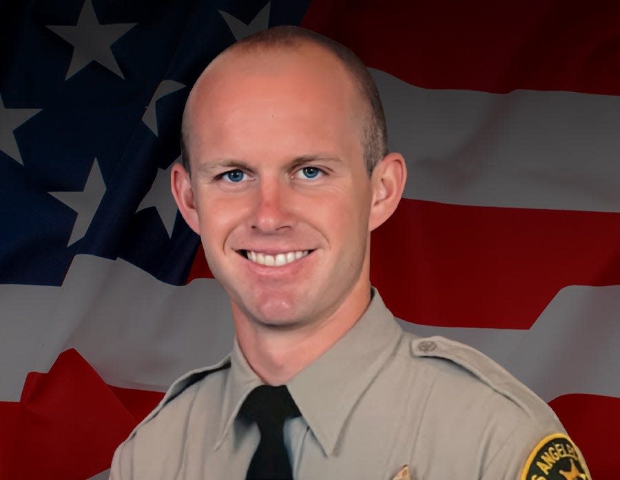 The Los Angeles County Sheriff’s Department is seeking those responsible for the shooting death of Deputy Ryan Clinkunbroomer on Saturday, Sept. 16, 2023 in Palmdale.