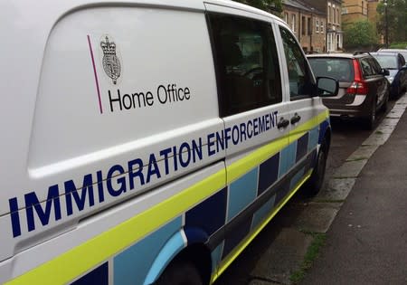 FILE PHOTO: A British government Home Office van is seen parked in west London, Britain, in this photograph taken on May 11, 2016