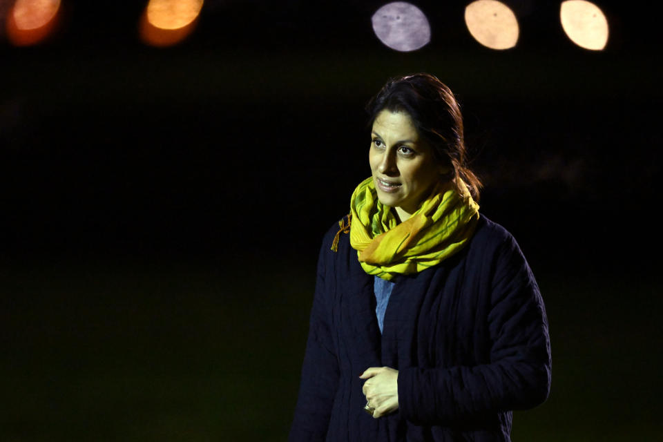 Nazanin Zaghari-Ratcliffe arrives at Brize Norton, Oxfordshire, after she was freed from detention by Iranian authorities. Picture date: Wednesday March 16, 2022.