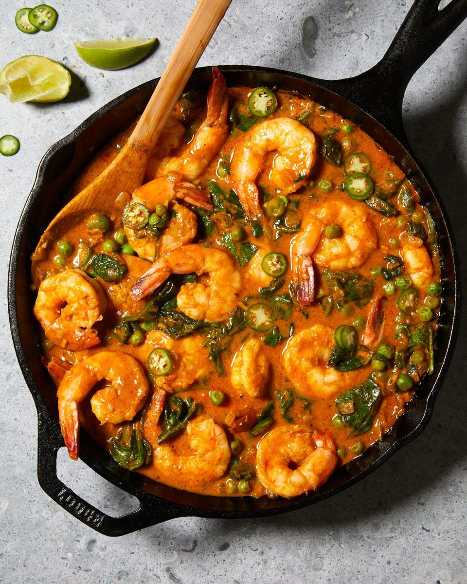 Coconut Curry Shrimp & Peas