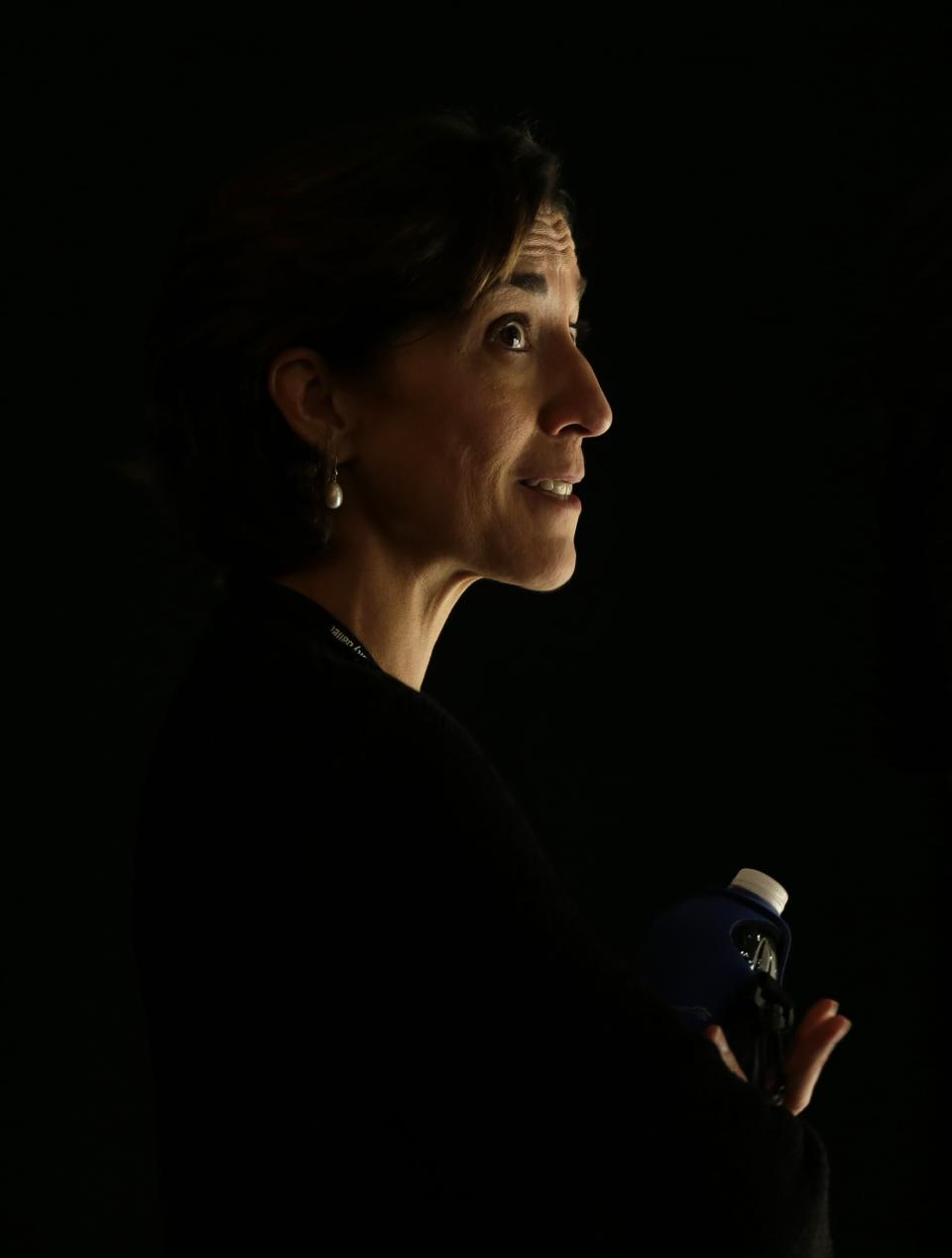 In this Thursday, Oct. 18, 2012 photo, Lourdes Lopez, the new artistic director for the Miami City Ballet, watches a dress rehearsal of the Miami City Ballet from backstage in Miami. Lopez left Miami 40 years ago to pursue a career in dance. She returns to a city with a vibrant arts scene.(AP Photo/Lynne Sladky)