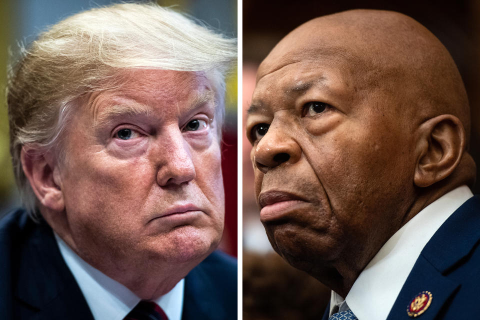 Donald Trump and Elijah Cummings