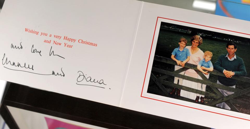 Charles Diana William Harry Christmas Card