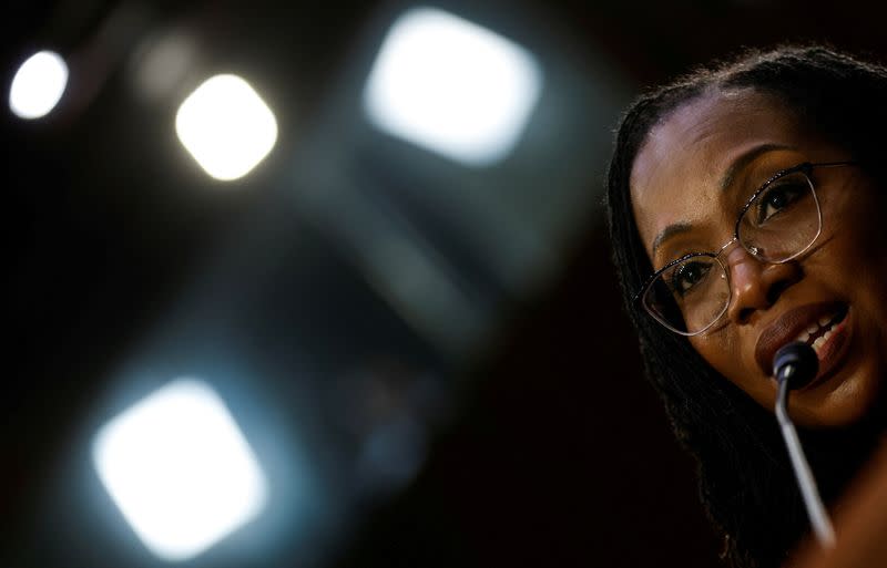 FILE PHOTO: U.S. Senate Judiciary Committee holds hearing on Judge Ketanji Brown Jackson's nomination to the Supreme Court on Capitol Hill in Washington