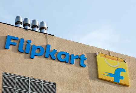 FILE PHOTO: The logo of Flipkart is seen on the company's office in Bengaluru, India, May 9, 2018. REUTERS/Abhishek N. Chinnappa