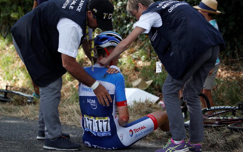 Niki Terpstra was forced to abandon the Tour de France following a crash during stage 11 - REUTERS