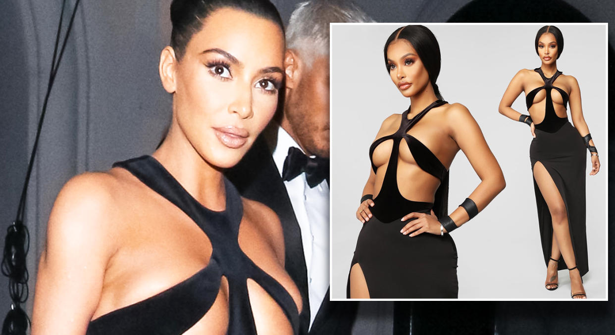 Kim Kardashian took aim at fast fashion retailers. [Photo: Getty/Fashion Nova]
