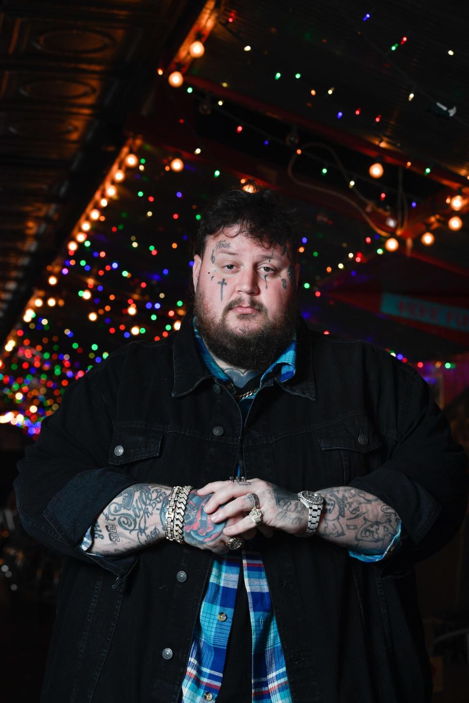 Jellyroll visits Tin Roof, Tuesday, April 12, 2022, in Nashville where he cut his teeth as a new artist from rapping to country radio. 'Jelly' is also launching a new concert at Bridgestone Arena to benefit at-risk youth and youth drug recovery. 