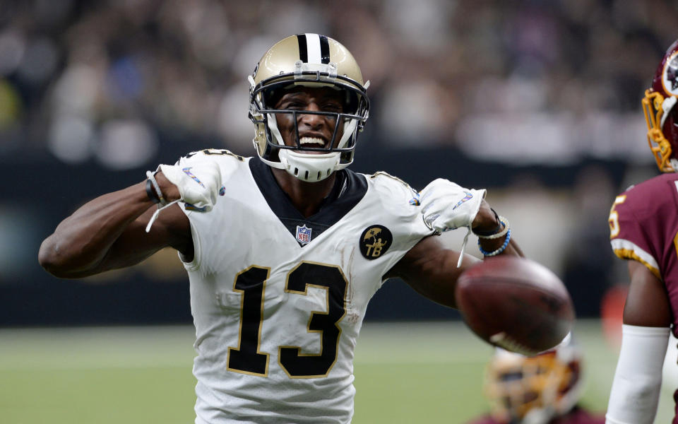 New Orleans Saints wide receiver Michael Thomas agreed to a record-breaking extension. (AP)