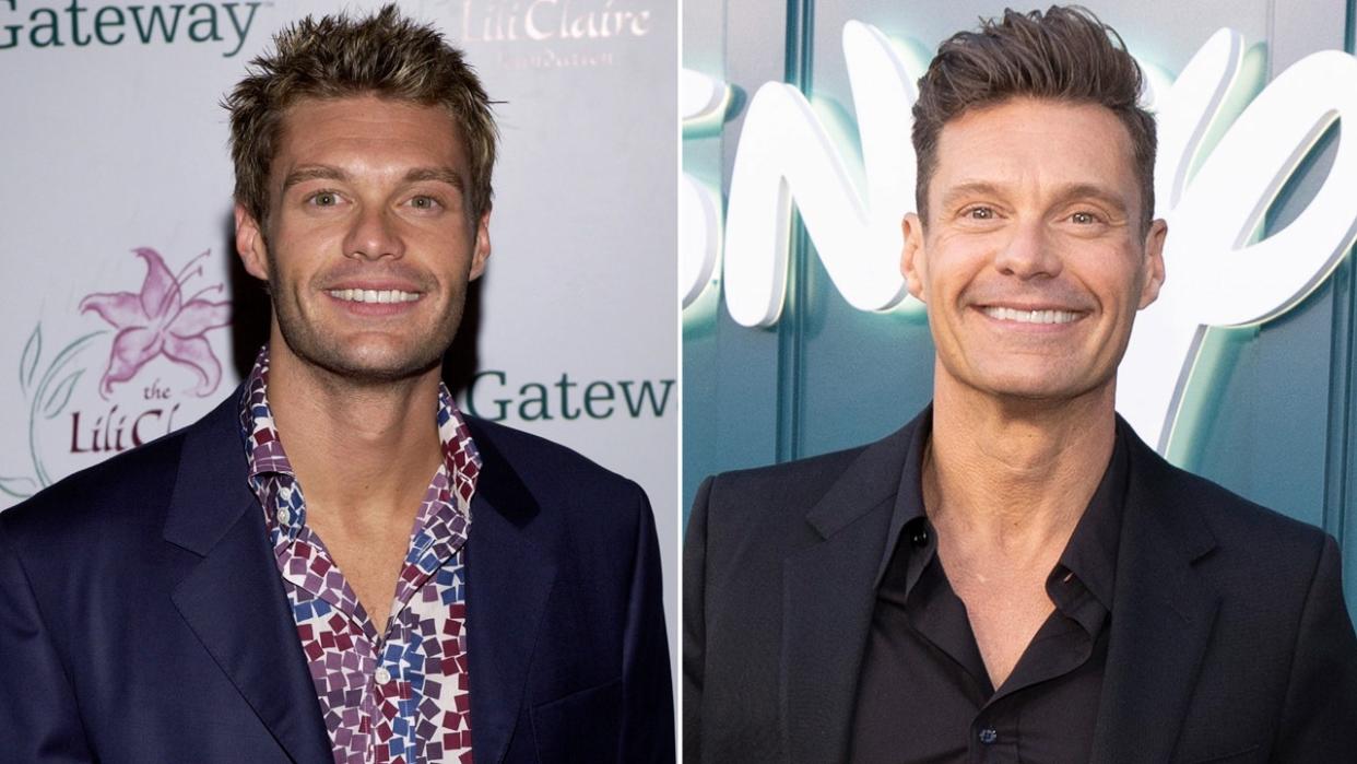 Ryan Seacrest then and now split