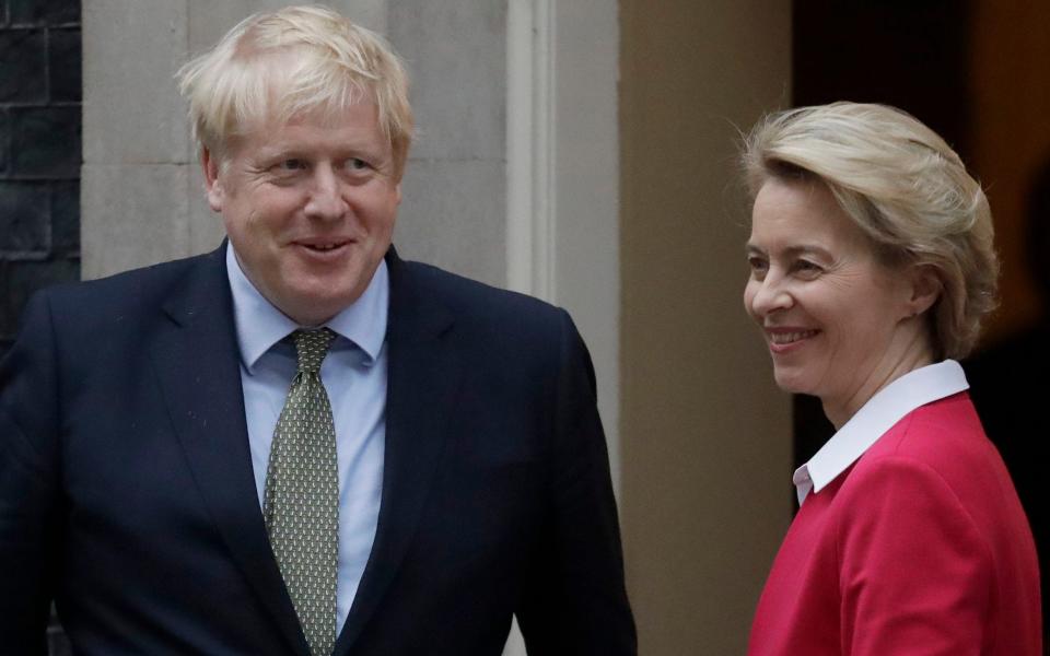 Boris Johnson and Ursula von der Leyen will hold talks on Saturday - Matt Dunham/AP