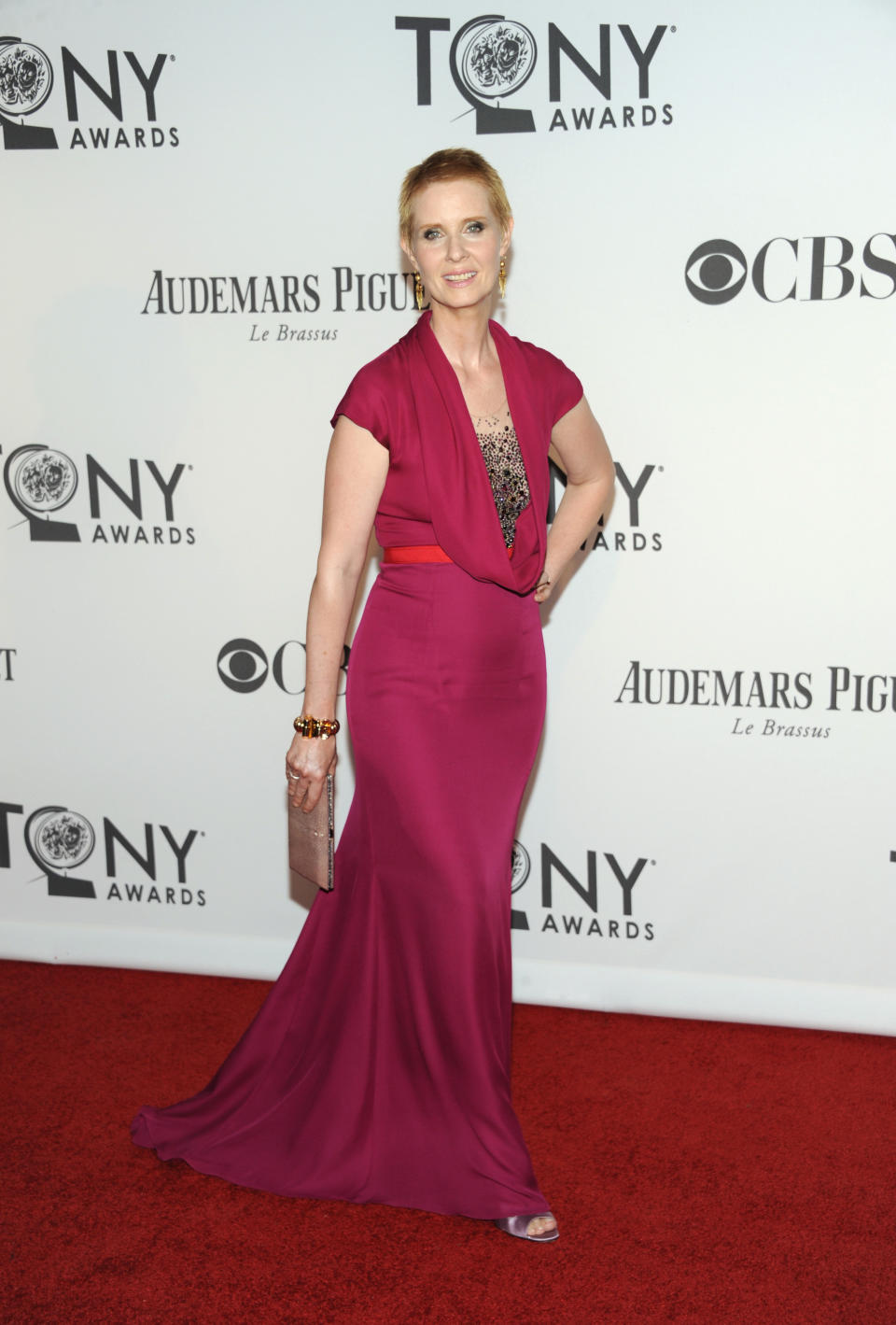 Cynthia Nixon arrives at the 66th Annual Tony Awards on Sunday June 10, 2012, in New York. (Photo by Evan Agostini /Invision/AP)