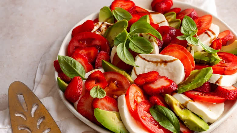 Strawberry-Avocado Caprese Salad