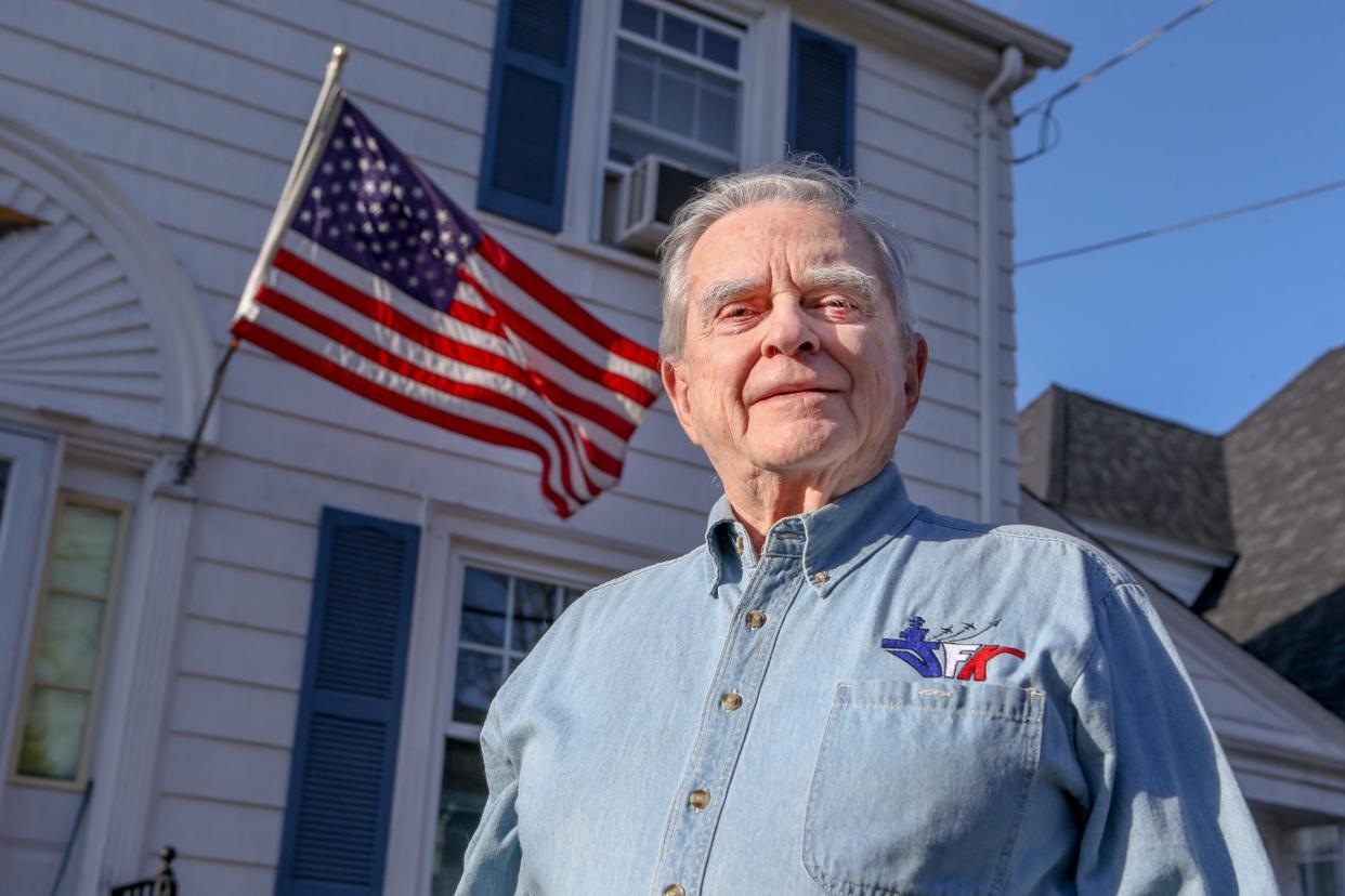 Bronze Star recipient Frank Lennon at his Providence home.