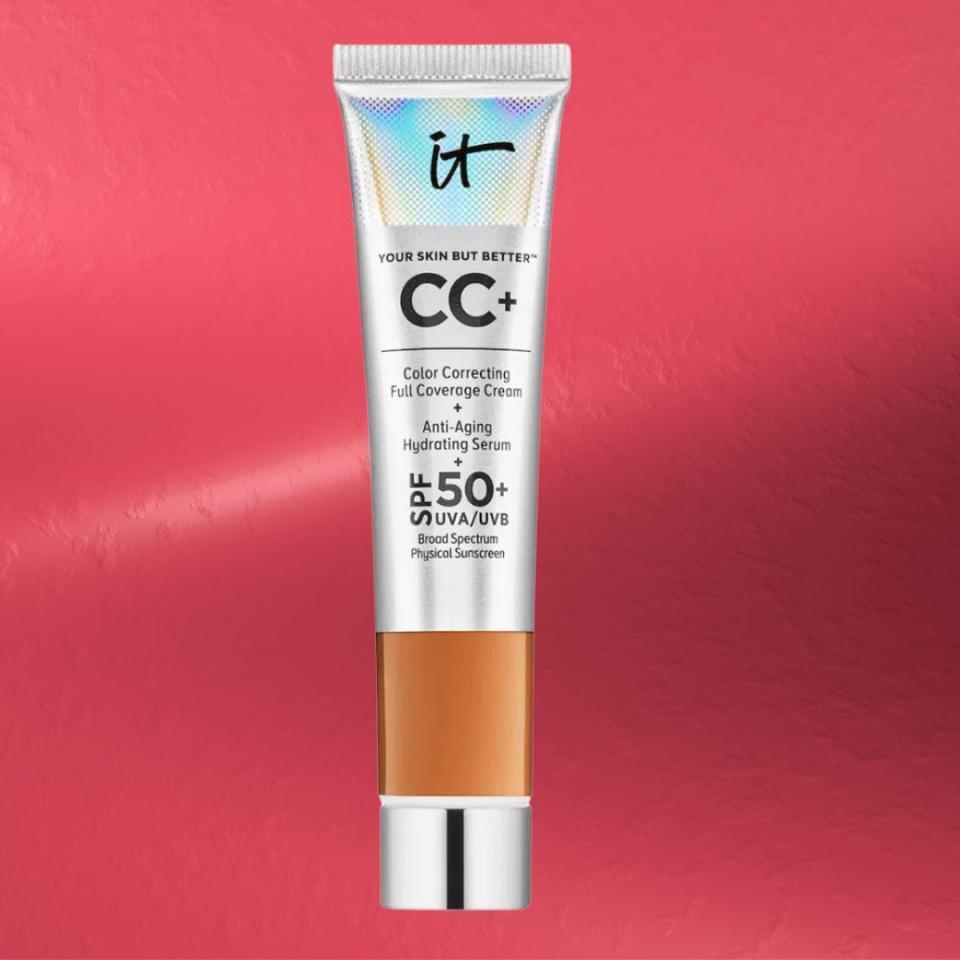 Capable of making skin look absolutely flawless, this much loved neutral-finish cream hides imperfections without looking cake-y or unnatural in the slightest. Plus, the color-correcting formula is also infused with broad spectrum SPF50 and a whole slew of skin-loving ingredients like hyaluronic acid, peptides and niacinamide.You can buy the mini CC+ cream at Sephora for $17. 