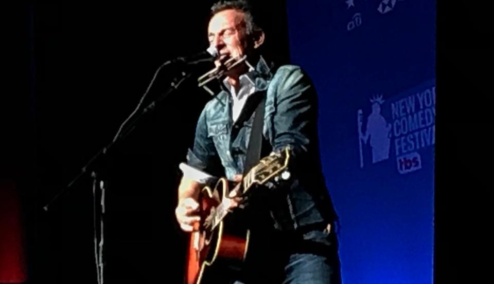 Bruce Springsteen performs at the 2018 Stand Up for Heroes veterans benefit at the Hulu Theatre inside Madison Square Garden in New York City.