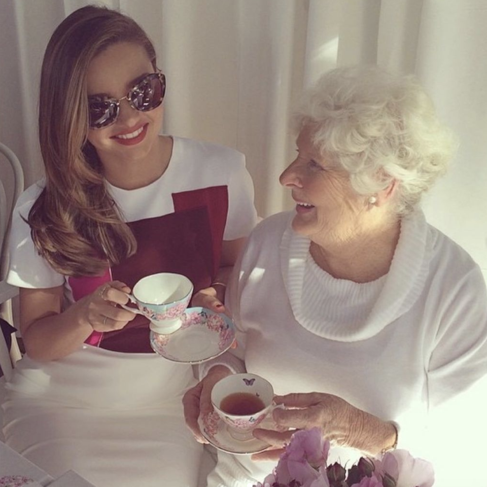 miranda kerr tribute throwback photo grandmother