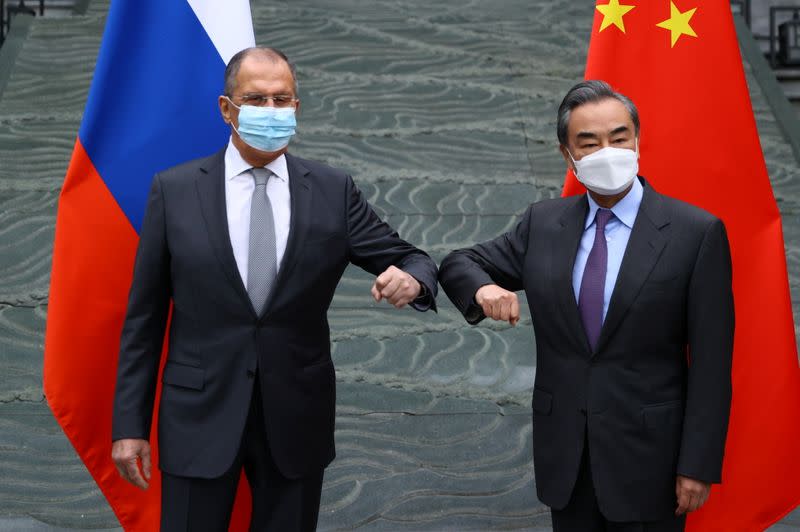 Russia's Foreign Minister Sergei Lavrov meets with China's State Councilor Wang Yi in Guilin