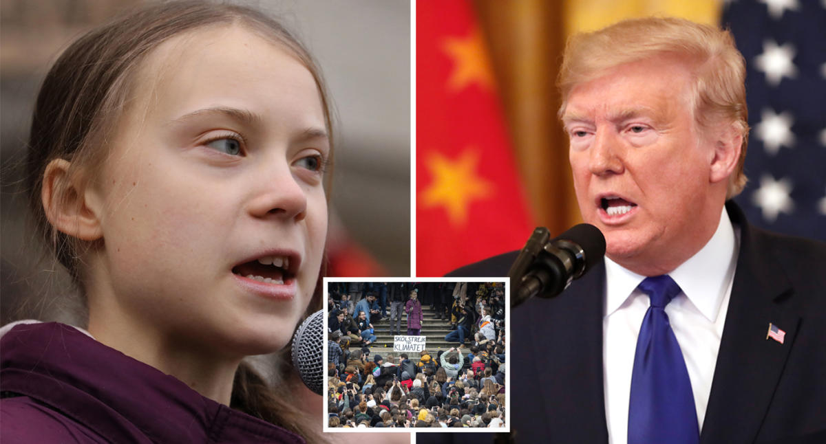 Greta Thunberg marches ahead of World Economic Forum