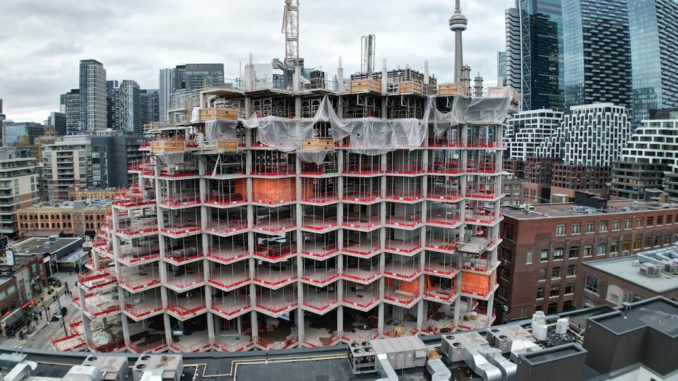 Construction began on 5,589 homes in Ontario last month, fewer than in any April since 2018. Multi-unit residential projects accounted for the bulk of the decline in housing starts. (Patrick Morrell/CBC - image credit)