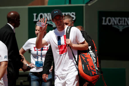 Tennis - French Open - Roland Garros - Paris - 26/05/2017 - Andy Murray of Britain attends a training session. REUTERS/Benoit Tessier