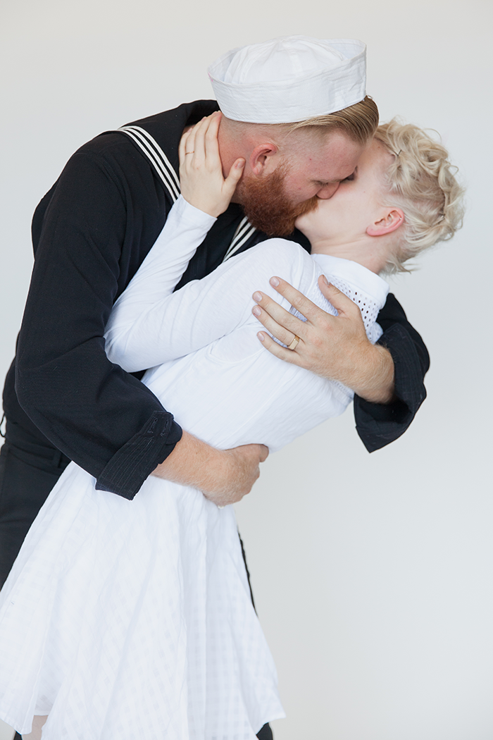 Kissing Sailor and Nurse Halloween Costume