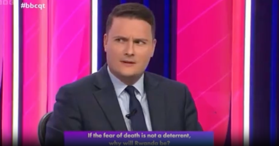 Labour’s Wes Streeting looked bewildered (BBC)