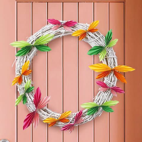 Paper Butterfly Wreath