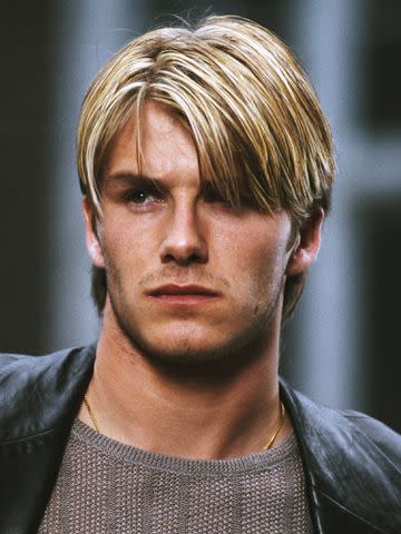 Shaun Botterill/Allsport/Getty David Beckham on a commercial shoot on May 2, 1998, in Manchester, England.