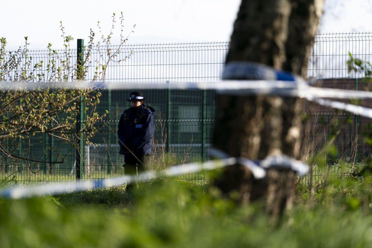 Police have carried out searches of Rowdown Fields in New Addington, south London, as part of a murder investigation after human remains were found (Jordan Pettitt/PA) (PA Wire)