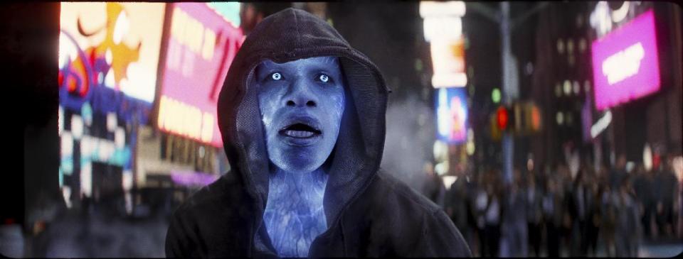 This image released by Sony Pictures shows Jamie Foxx as Electro in the film, "The Amazing Spider-Man 2." (AP Photo/Columbia Pictures - Sony Pictures)