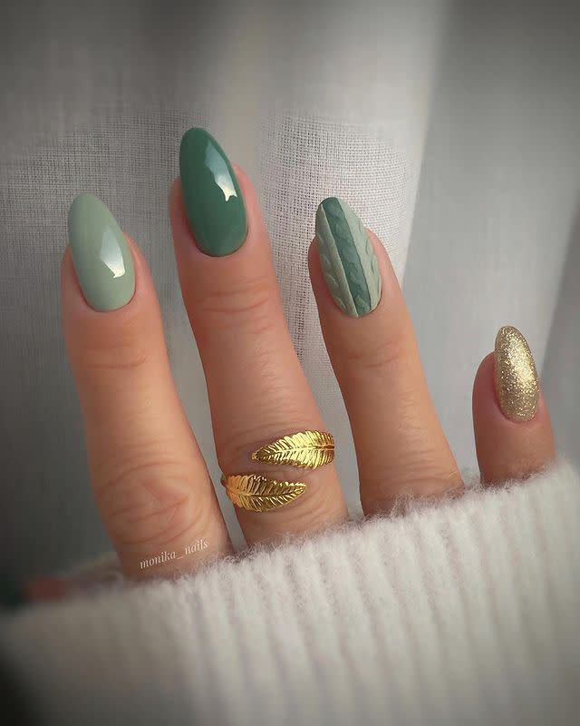 <p>For a green that will carry you into the new year, look no further than sage. This fresh shade works well when paired with a pop of metallic.</p><p>Try... Nailberry L'Oxygene Nail Lacquer in Minty Fresh, £15 <a class="link " href="https://www.lookfantastic.com/nailberry-l-oxygene-nail-lacquer-minty-fresh/11577279.html" rel="nofollow noopener" target="_blank" data-ylk="slk:SHOP NOW;elm:context_link;itc:0;sec:content-canvas">SHOP NOW</a></p><p><a href="https://www.instagram.com/p/CWsVz1nMQg-/" rel="nofollow noopener" target="_blank" data-ylk="slk:See the original post on Instagram;elm:context_link;itc:0;sec:content-canvas" class="link ">See the original post on Instagram</a></p>